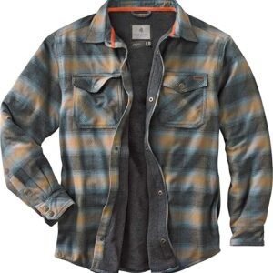 Legendary Whitetails Archer Flannel Thermal Lined Shirt Jacket for Men, Quilted Insulated Plaid Work Outerwear Coat